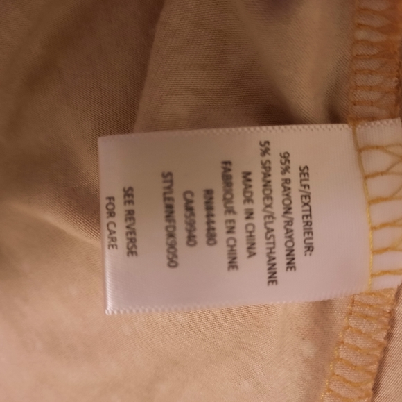 LOVE, FIRE TIE FRONT SUN DRESS MUSTARD YELLOW SZ L - Picture 2 of 7